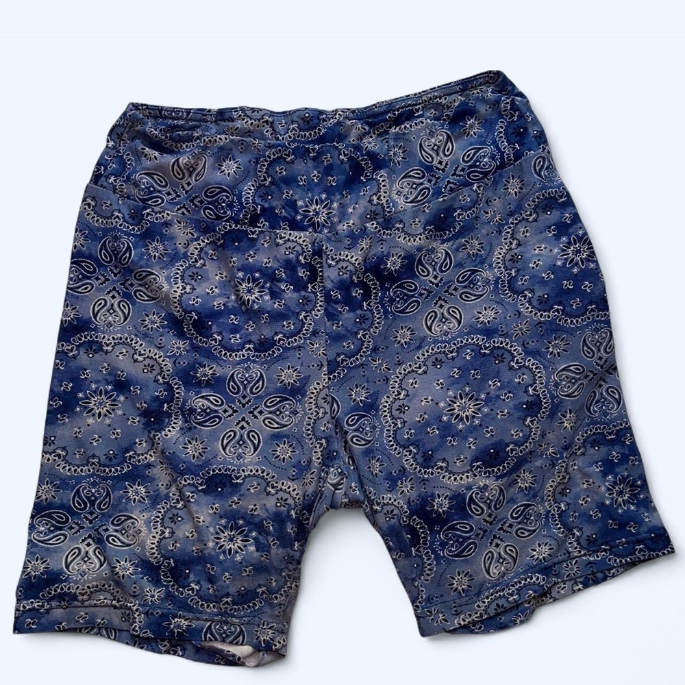 Blue Patterned Shorts
